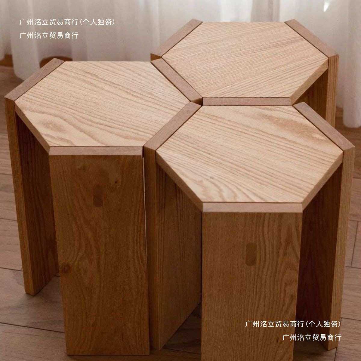 北欧家用实木凳客厅卧室登叠叠凳实木矮凳阳台沙发边几化妆登简约