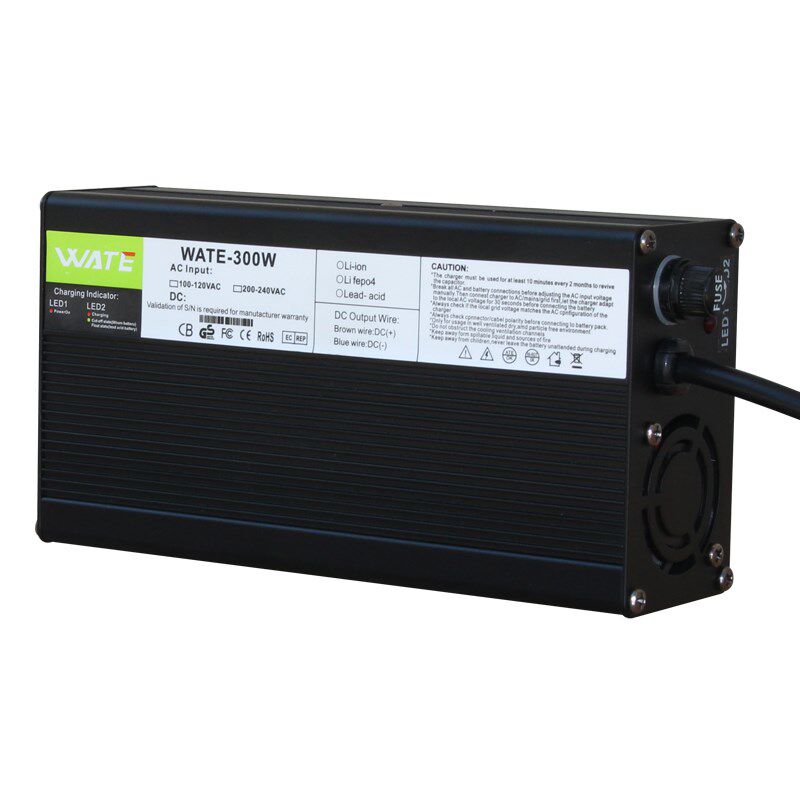 33.6V9A 10A充电器 8S 用于29.6V锂电池 智能 铝壳 带风扇 开关