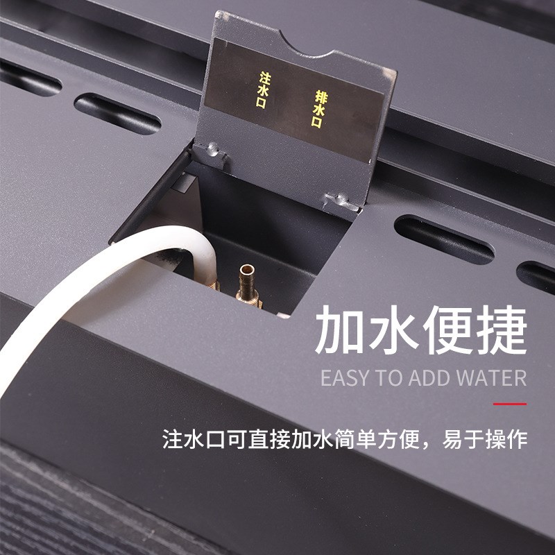 不锈钢3d雾化壁炉仿真火嵌入式装饰客厅地台火焰加湿器氛围灯1米