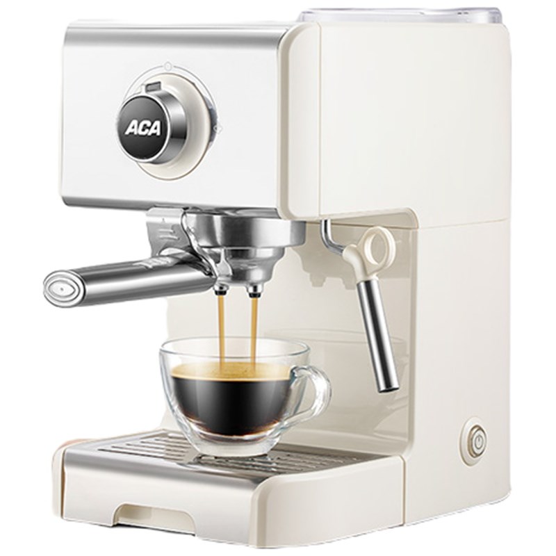 ACA/北美电器 AC-ES12A咖啡机家用小型意式半自动蒸汽奶泡机一体