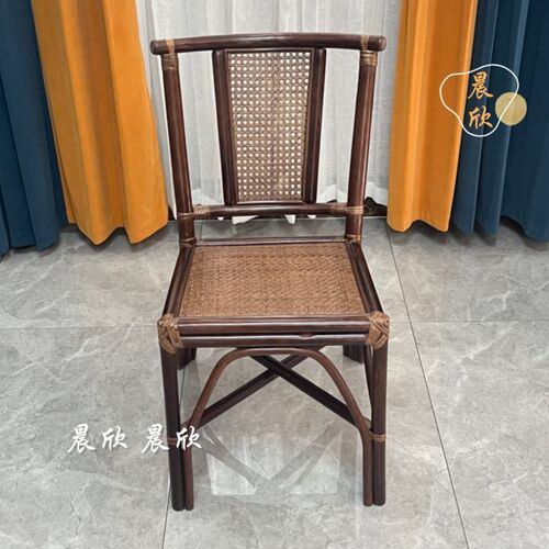 天然小藤椅子靠背椅天然藤编成人单人家用餐椅儿童椅休闲阳台藤编