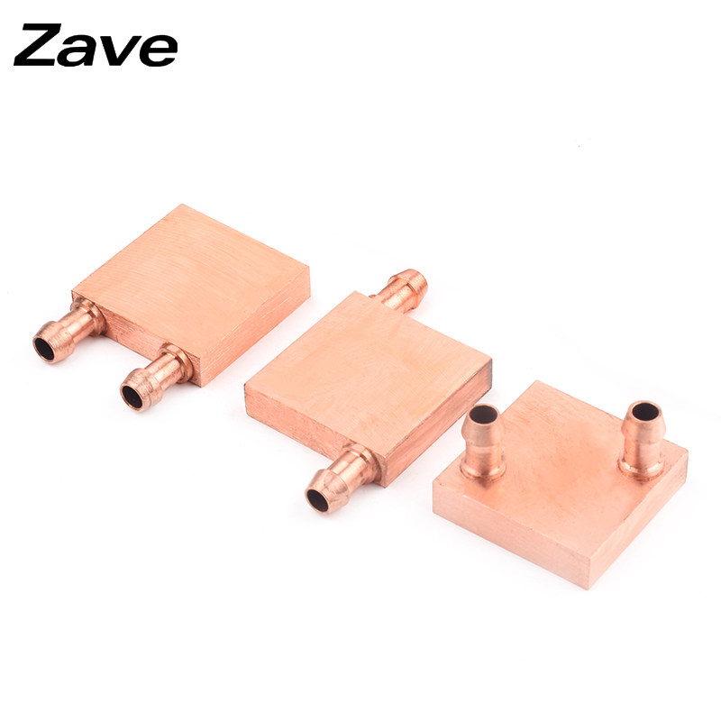 紫铜水冷头40*40 40*80 吸热液冷CPU半导体制冷片散热器 模具水冷