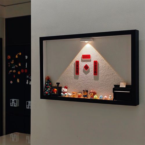 蜡笔小新娃娃屋挂画感应夜灯玄关装饰画电表箱弱电箱遮挡免打孔