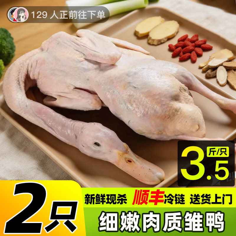 仔鸭全鸭整鸭2只嫩鸭含鸭翅掌现杀新鲜冷冻鸭子餐饮商用烤鸭食材