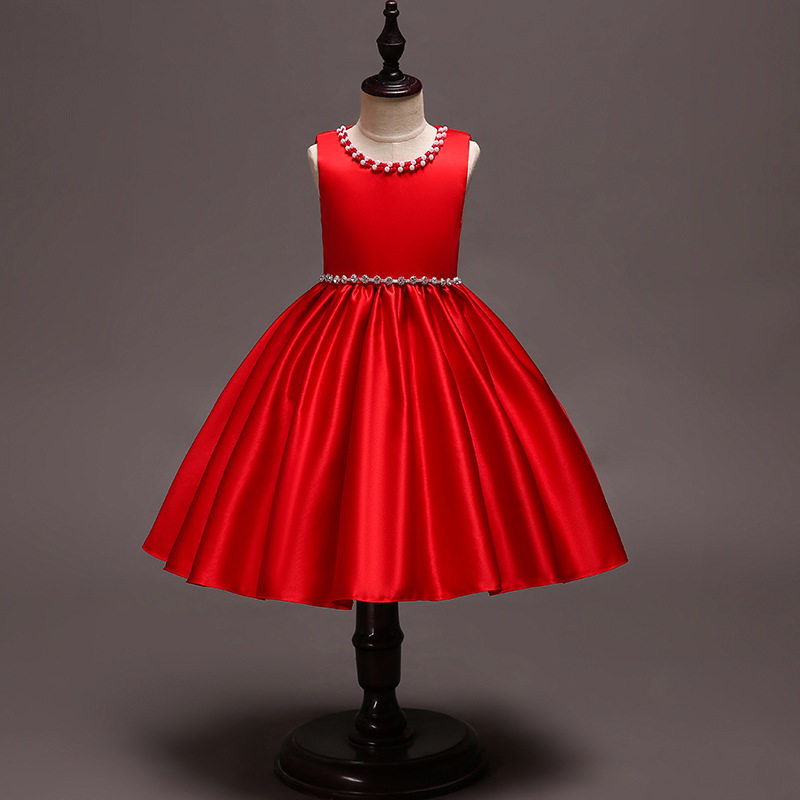 儿童幼儿园小学生毕业典礼主持人演出服女童钢琴朗诵独唱晚礼服夏