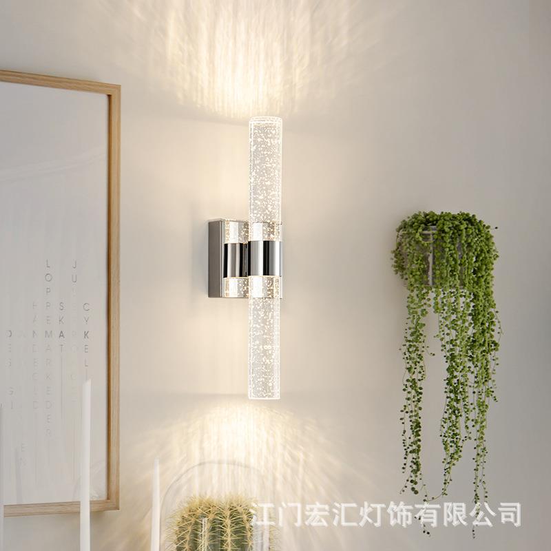 亚马逊跨境led水晶壁灯客厅卧室楼梯墙壁轻奢家用室内挂壁灯夜灯