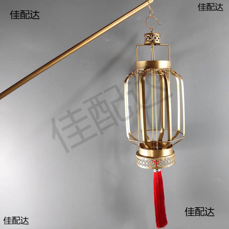 汉服舞蹈演出道具中国风宫灯婚庆影楼拍摄新娘手提金色仿古灯笼