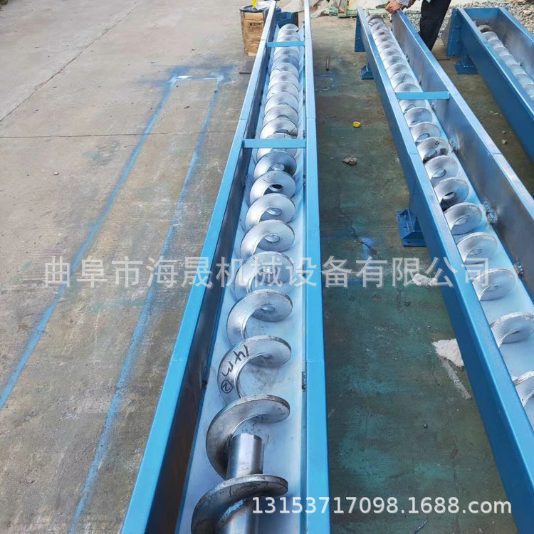 污水U型蛟龙上料机 水泥颗粒输送机 废料273U型螺旋输送机