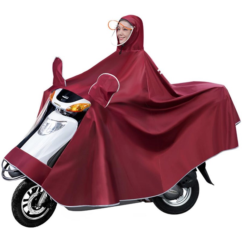 五羊本田踏板摩托车佳美斯雨衣电动车双人特大雨披专用单人男pole