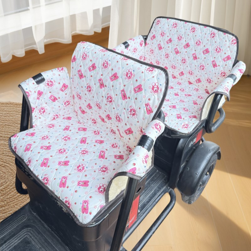 机洗电动三轮车防漏防风坐垫套通用靠背坐垫一体爱玛雅迪台铃新日