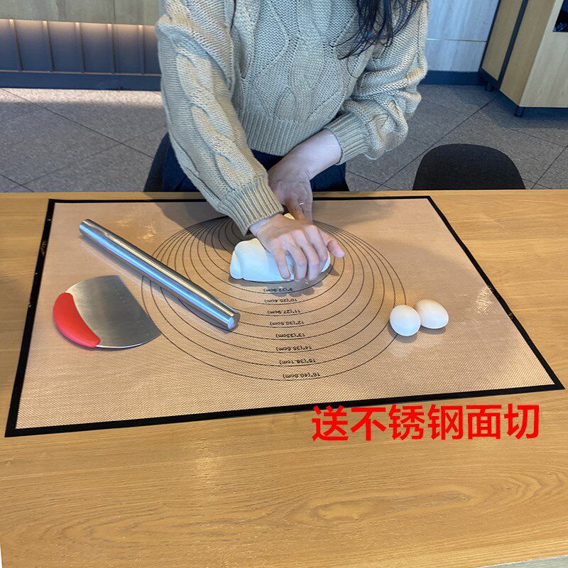出口食品级硅胶面板和面擀面揉面垫大号加厚烘培防滑烤垫不沾不移