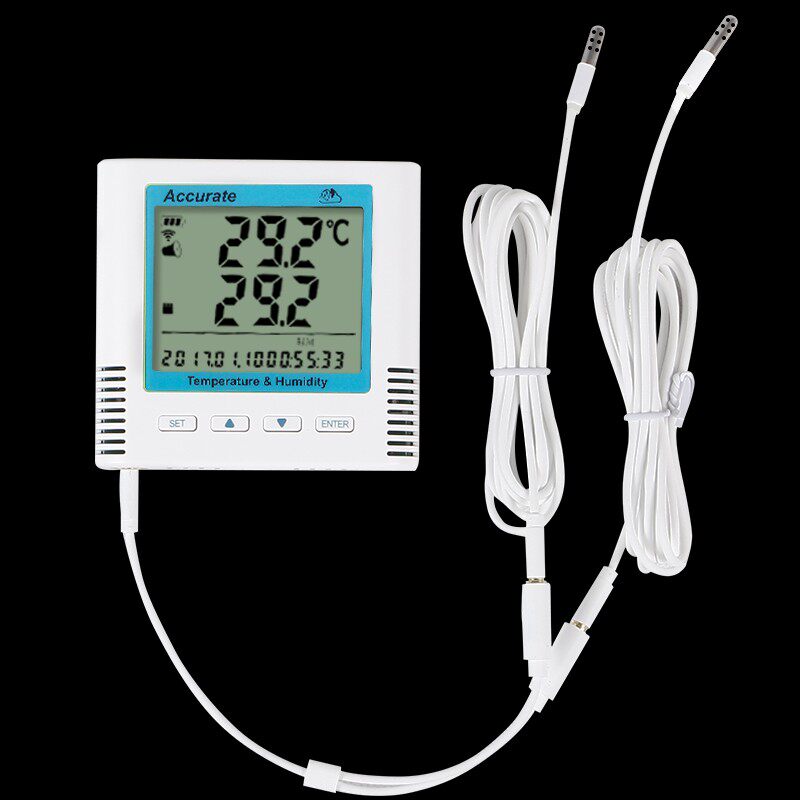 双探头两路温湿度自动记录仪手机远程无线温湿度监控报警云平台