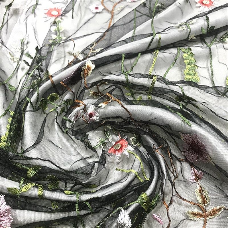 爆款水草网布刺绣蕾丝面料涤纶丝网纱绣花满幅面料婚纱礼服辅料,纺织面料/辅料/配套,面料/布类,淘宝优惠券,粉丝福利购,淘宝优惠卷