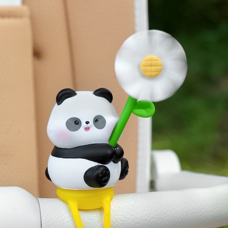 熊猫婴儿车小风车玩具遛娃神器手推车挂件儿童手推车装饰摆饰旋转