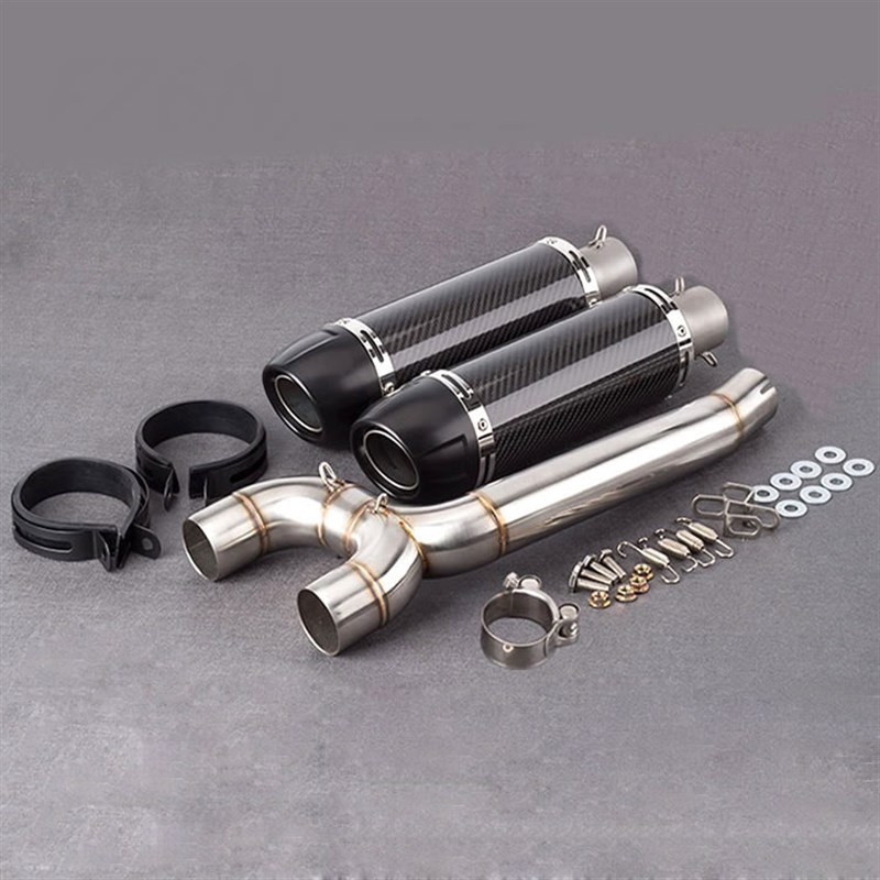适用于雅马哈FZ6N 6S FZ600不锈钢中段炸街排气管摩托车改装配件