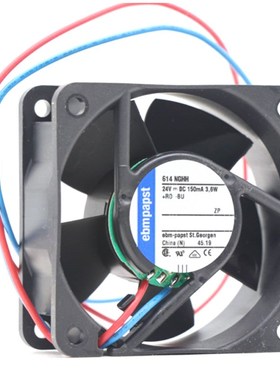 ebm-papst轴流风扇 614NGHH  60x60x25mm 56m3/h 24V 3.6W