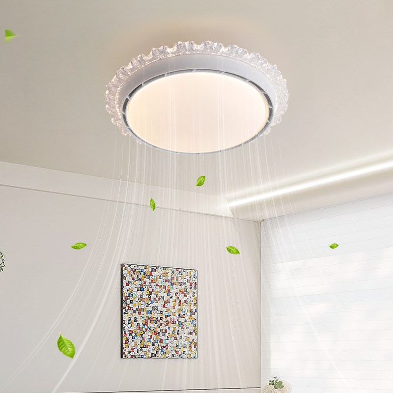 无叶风扇灯儿童房间静音隐形2025新款卧室灯餐厅电扇吊扇吸顶灯具