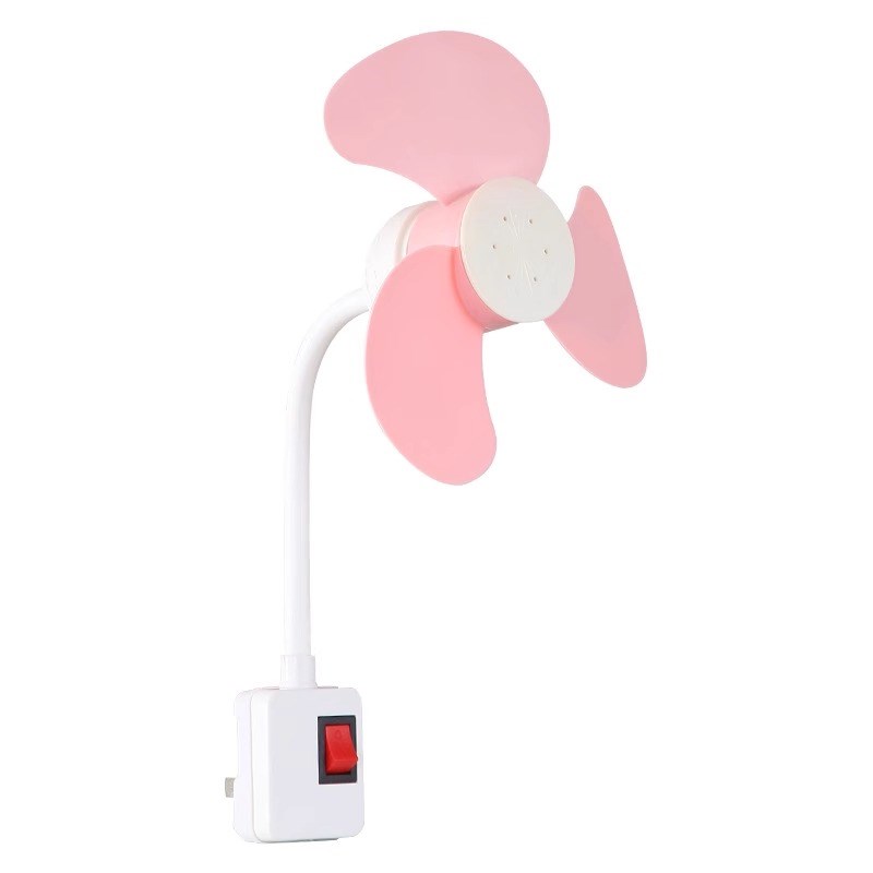 新款E27家用螺口大风力迷你风扇一体式3插宿舍办公室专用静音插座