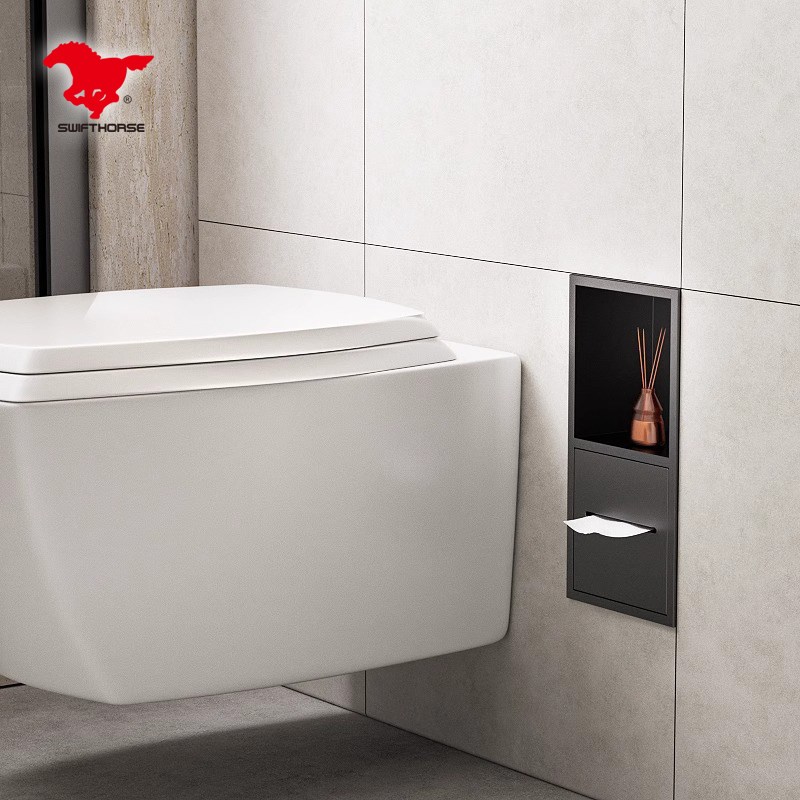 卫生间壁龛不锈钢嵌入式置物架厕所马桶壁龛浴室纸巾架壁柜