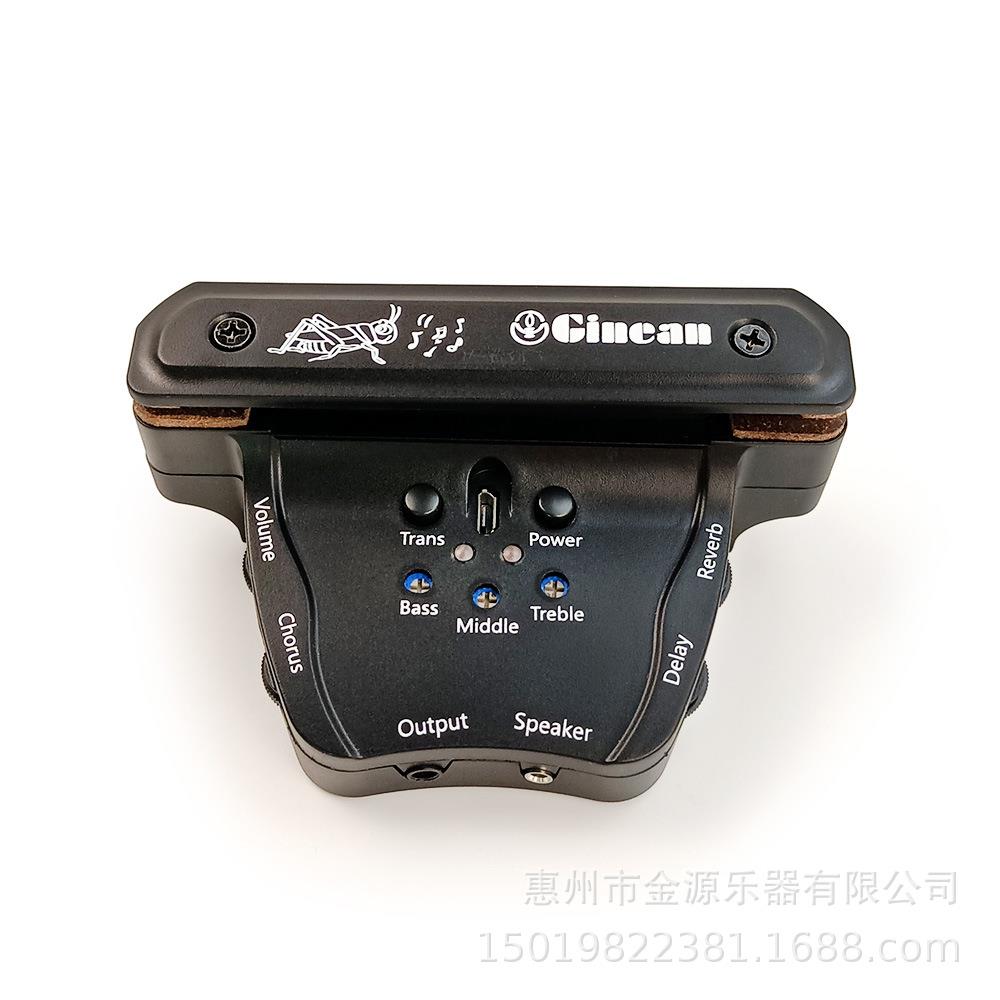 民谣古典木吉他加振拾音器带打板拾音器免开孔可接音箱演出