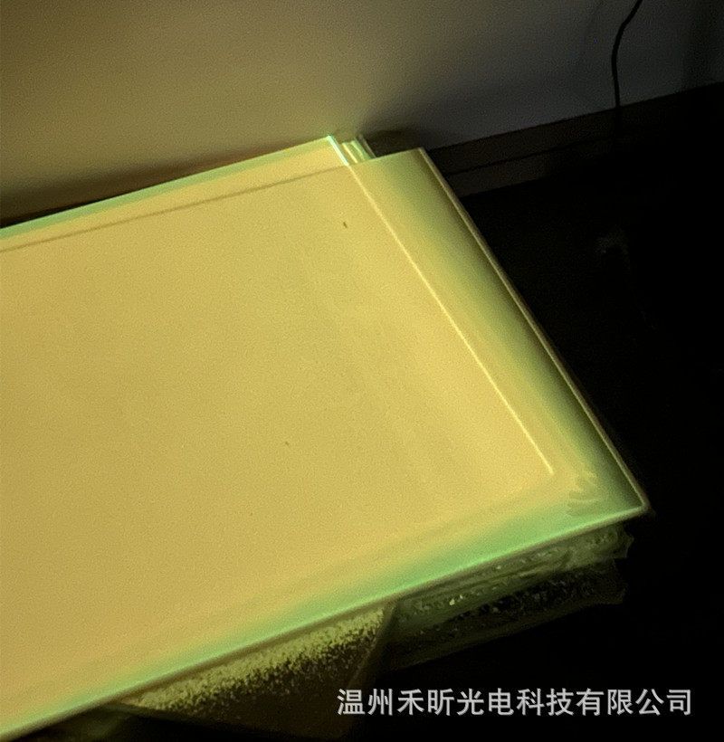 橙色夜光亚克力板葱粉夜光树脂有机玻璃板钥匙扣挂件材料批发