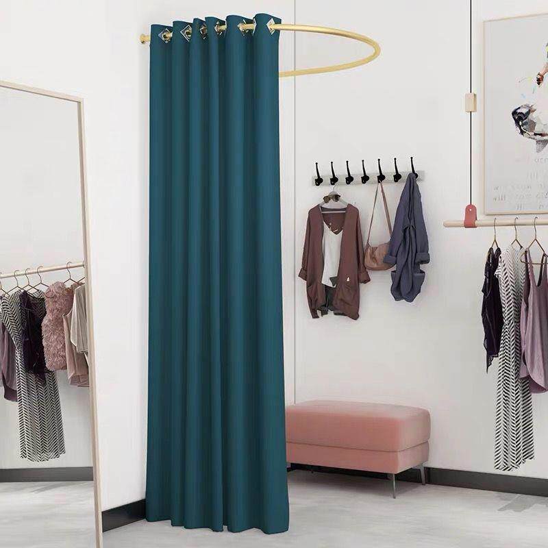 试衣间U型杆 服装店更衣室门帘试换衣帘服装店试衣杆简易隔断布帘
