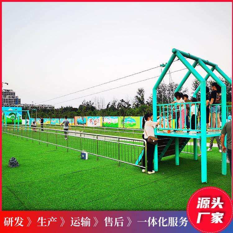 儿童户外滑索滑轮溜索设备景区无动力滑行索道早教体适能训练器材