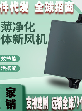 外贸全屋新风系统家用新风机过滤管道风机静低音双向流换气机超薄