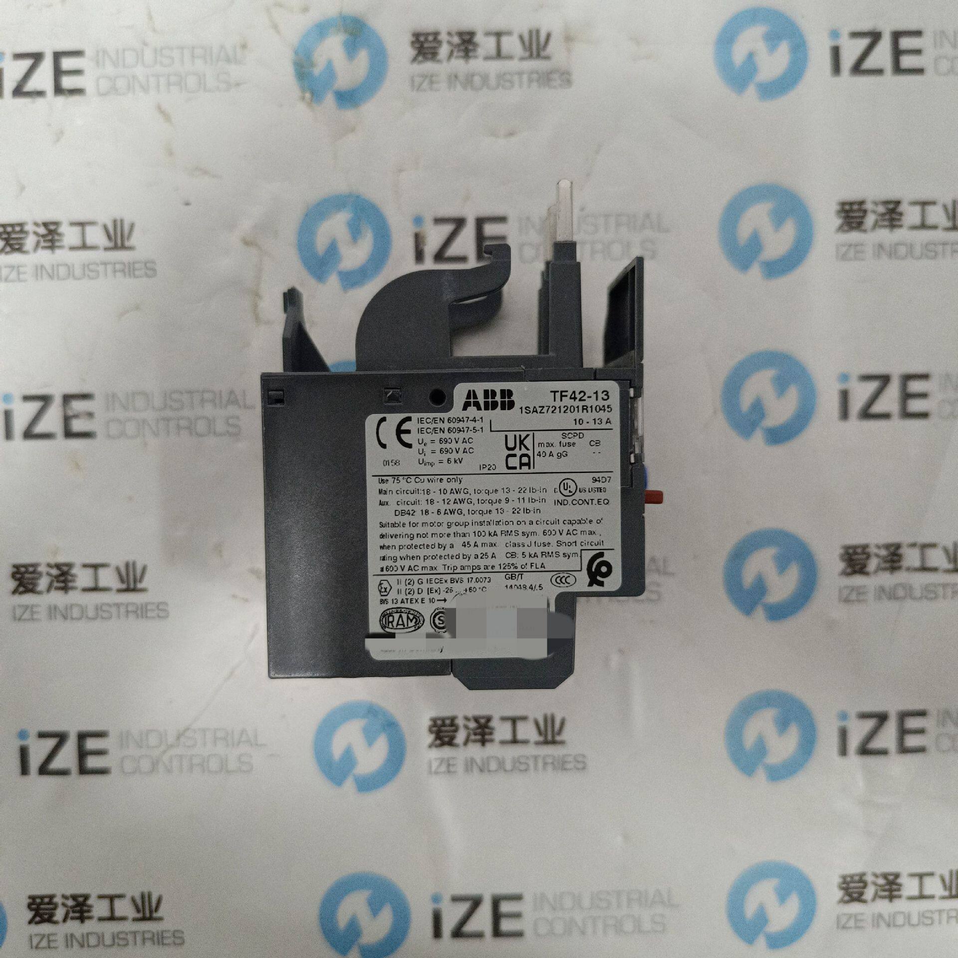 ABB继电器1SAZ721201R1045TF42-13原装
