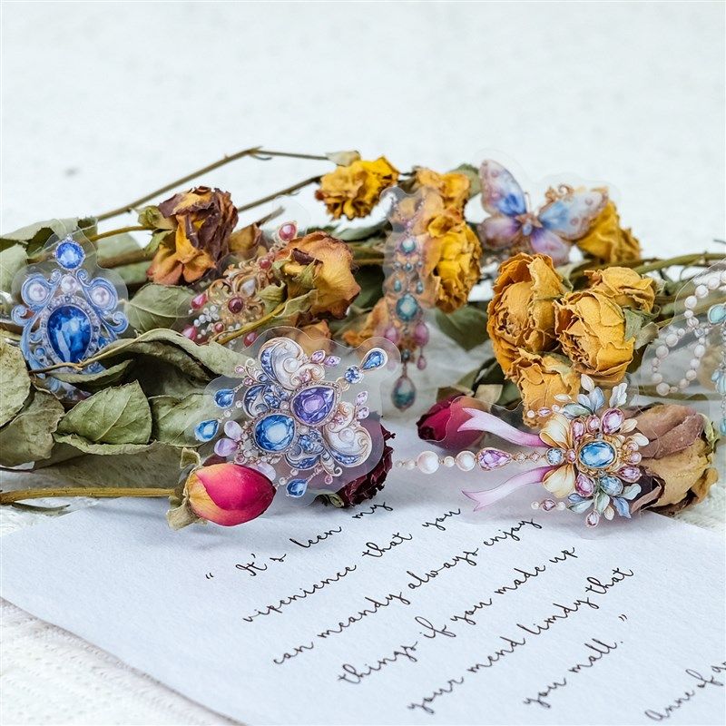 50 Sheets Butterfly Jewelry PET Stickers Pack Amazon Cross-b