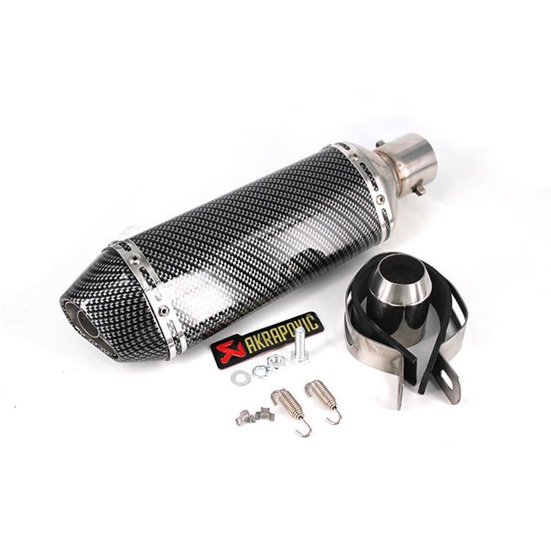 摩托踏板车越野改装跑车声音小六角全大花水印大排量通用排气管