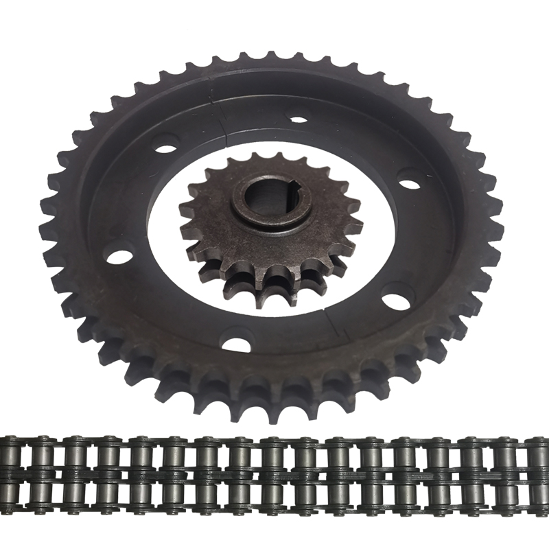 水电瓶电动车链条电摩托后桥电动三轮车齿轮电机双排428牙盘链轮