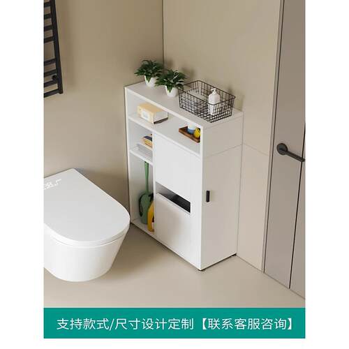 加厚蜂窝铝浴室边柜侧柜卫生间立柜侧边窄柜马桶夹物柜防水收纳柜