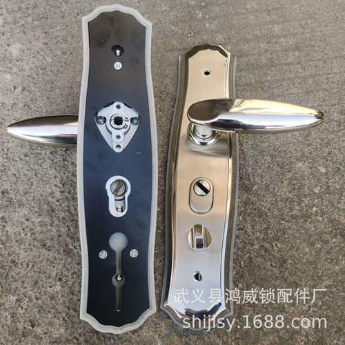 鸿威厂家直销304不锈钢防盗门入户大门锁 多功能可调把手一件