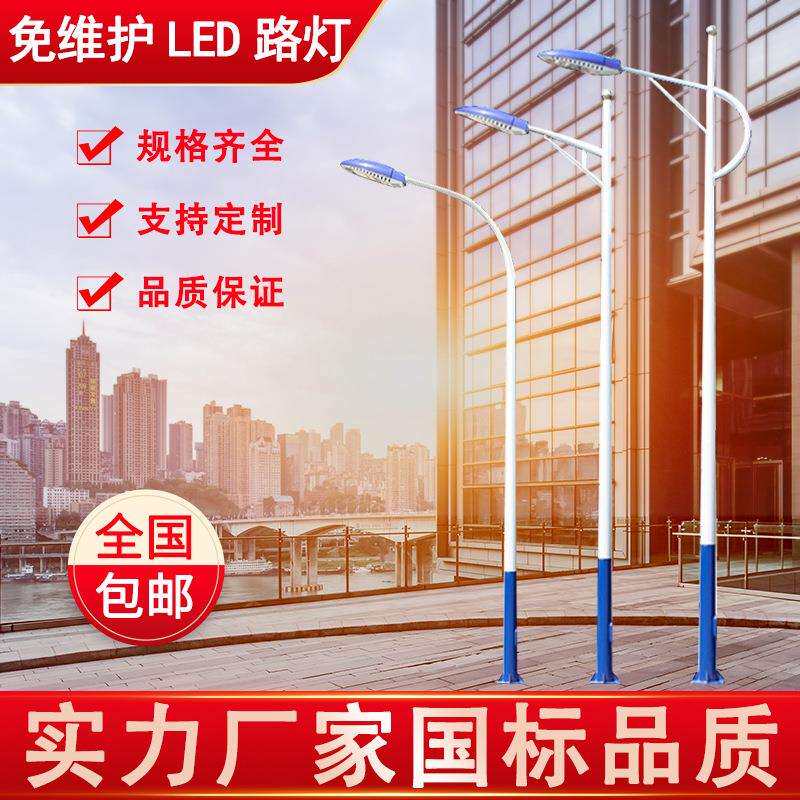 led路灯杆4米5米6米8米新农村小区户外防水超亮100W高杆广场路灯