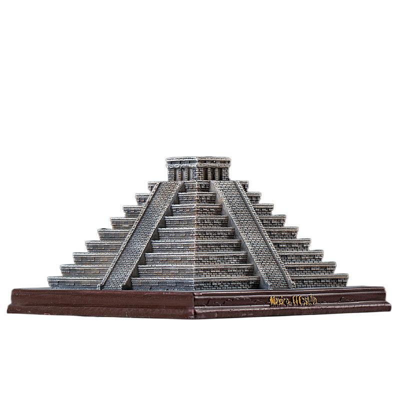 创意树脂工艺品墨西哥玛雅金字塔建筑卡斯蒂略金字塔仿真模型摆件
