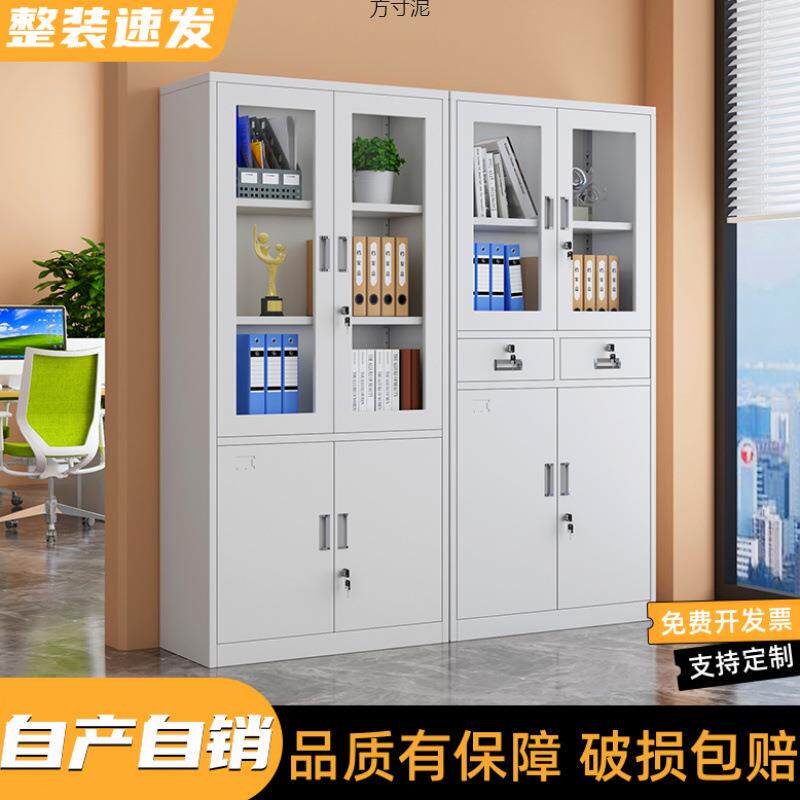 办公文件柜铁皮柜档案柜带锁矮柜资料柜家用储物柜更衣柜铁皮柜子