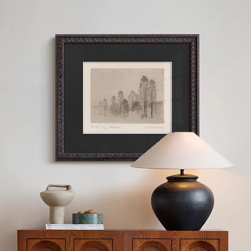 林影》法式中古风客厅装饰画餐厅玄关文艺壁画卧室高级感风景挂画