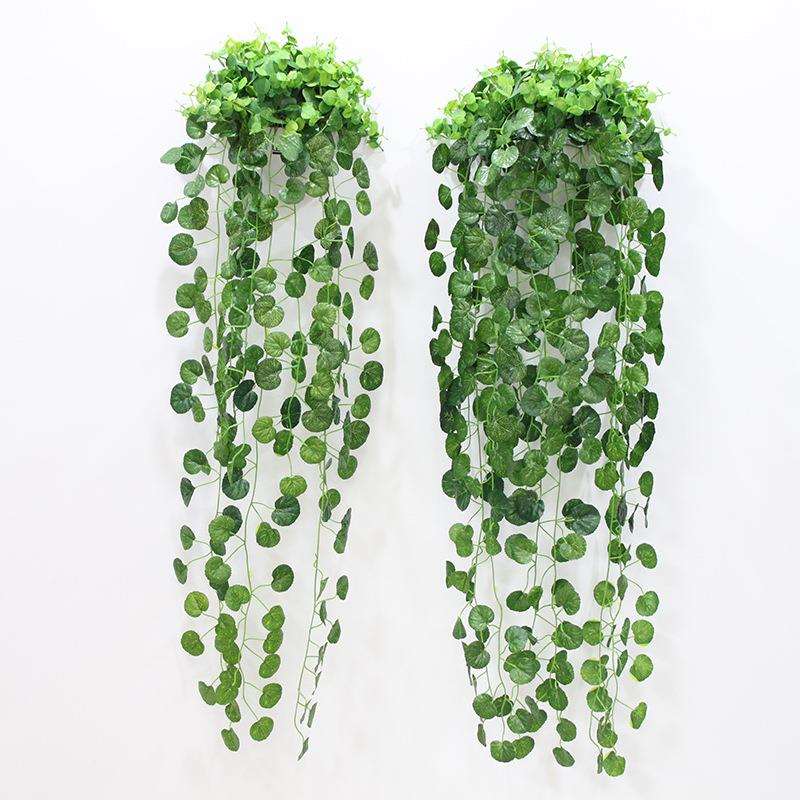 挂墙清新垂吊植物套装装饰仿真绿植垂藤吊藤墙面北欧假草花篮仿真