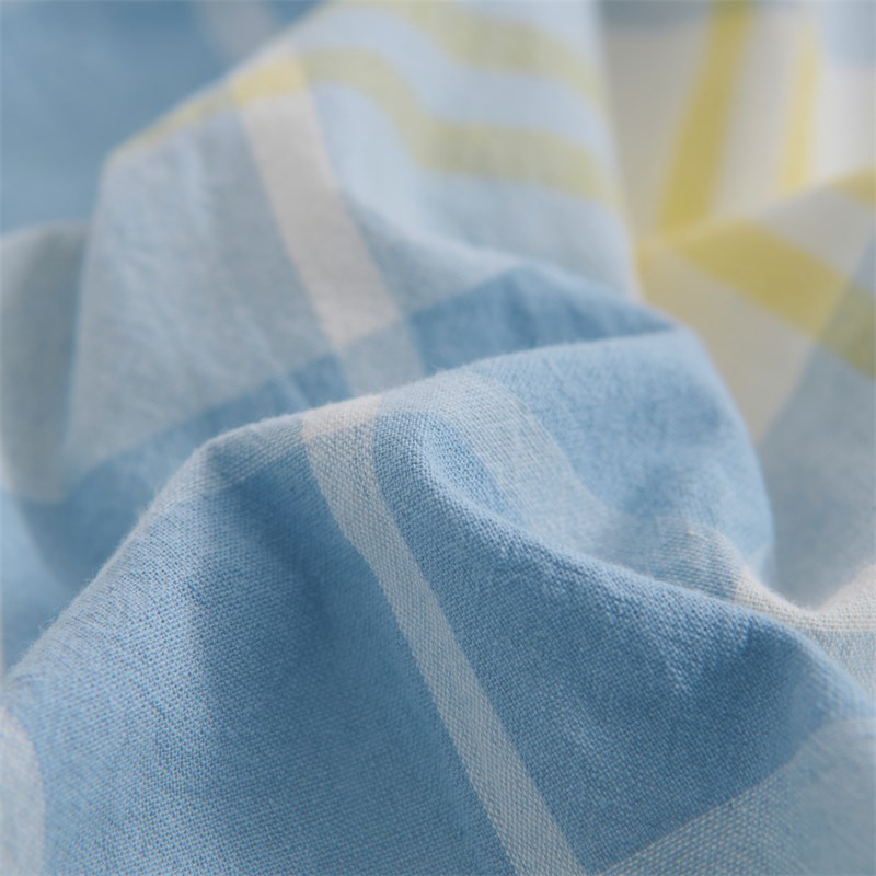 全棉色织格子水洗抱枕被子两用二合一学生午睡折叠毯纯棉空调被夏