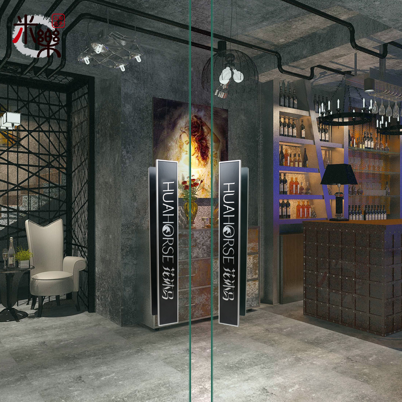 中式仿古铜黑色铝合金大门拉手玻璃门手柄实木推拉门把手个性定制