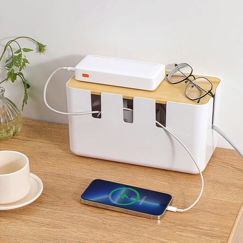 插排收纳盒插线板电源线充电器收纳神器桌面遮挡神器插座集线盒