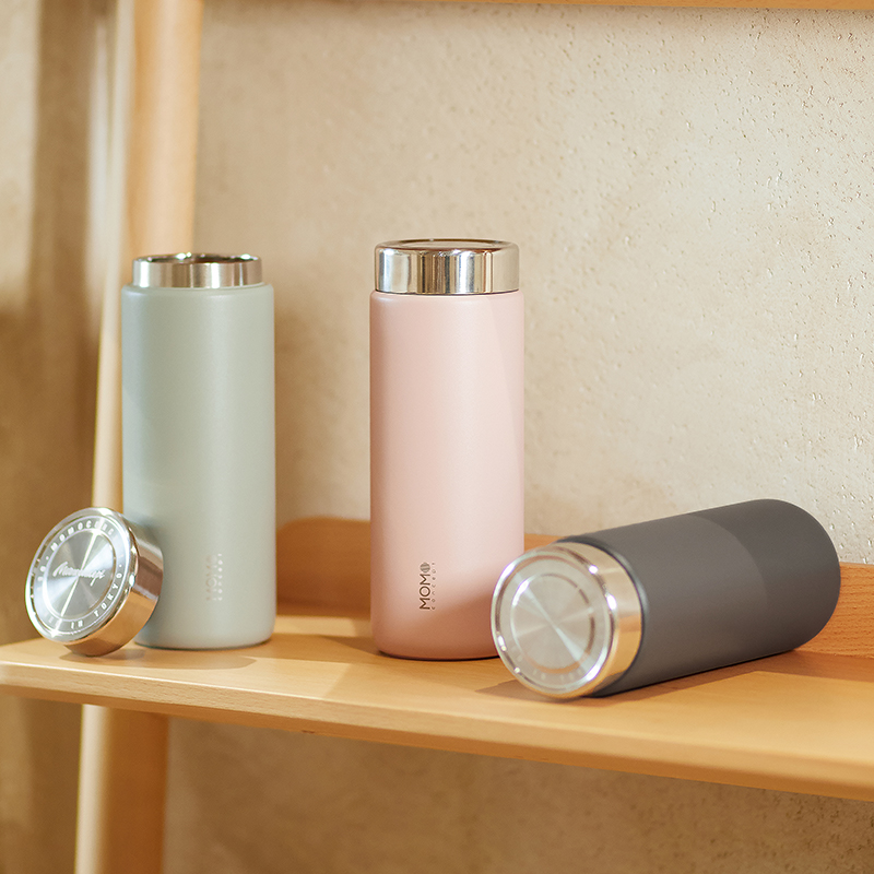 MOMO泡茶保温杯女生高颜值车载便携316不锈钢男款高档水杯子养生