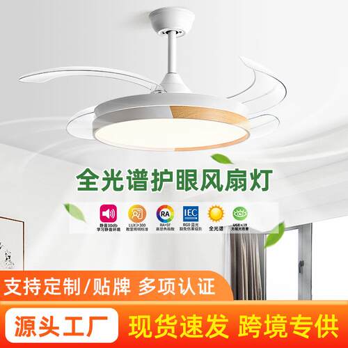 2025新款吸顶吊扇灯家用客厅餐厅风扇吊灯卧室灯扇一体隐形风扇灯
