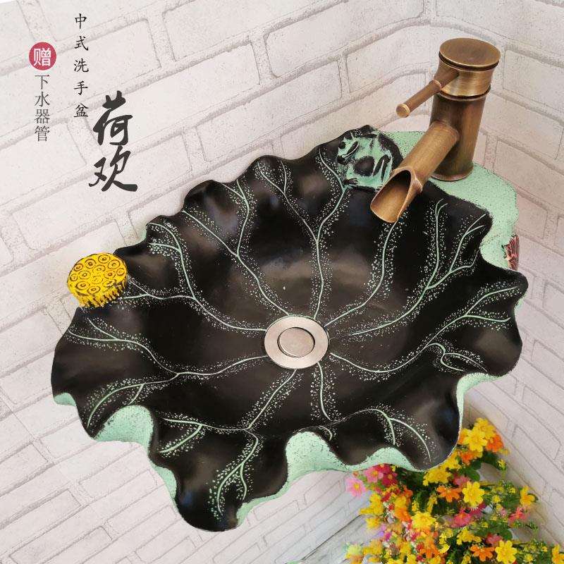 盛邦荣小户所组合三角洗脸池洗手台艺术会卫生间挂墙式创意立柱盆