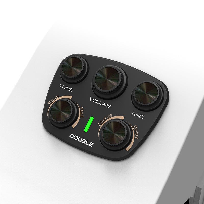 加振拾音器DOUBLE S1-PRO多功能吉他拾音器带混响合唱延迟扩音器