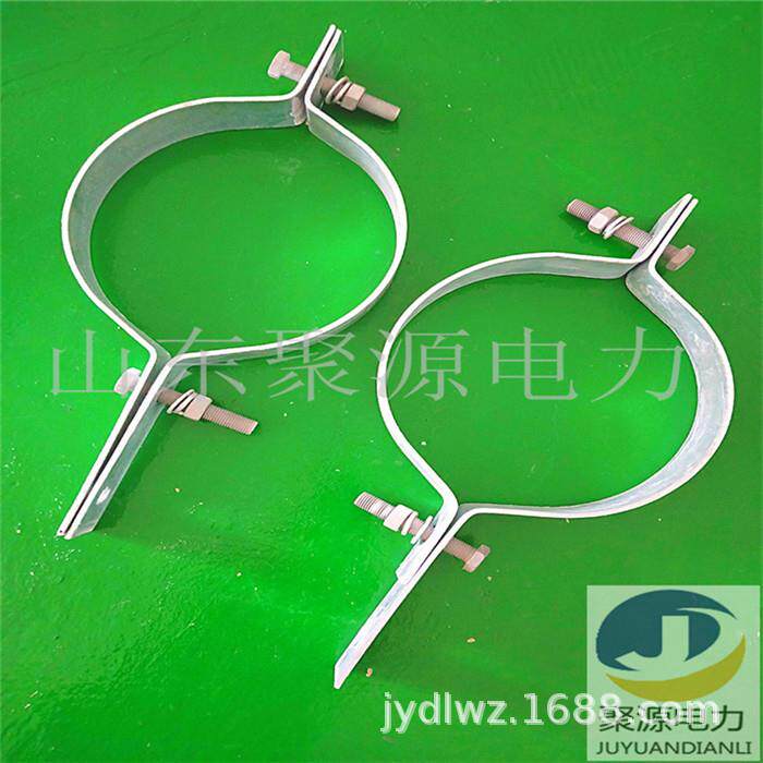 厂家子母抱箍 电力保护管抱箍 现货 加长加厚热镀锌 塔用扁铁抱箍