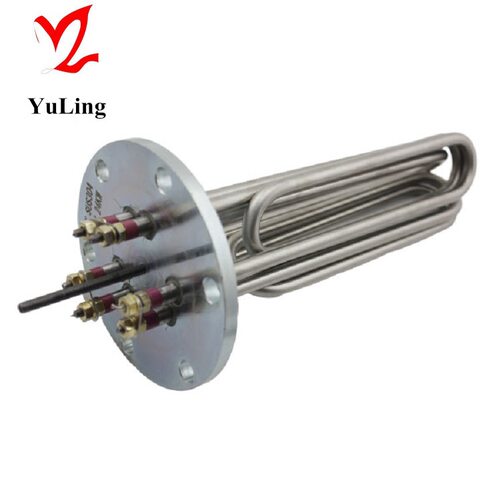 不锈钢法兰电加热管导热油加热管锅炉水箱加热器380v6KW