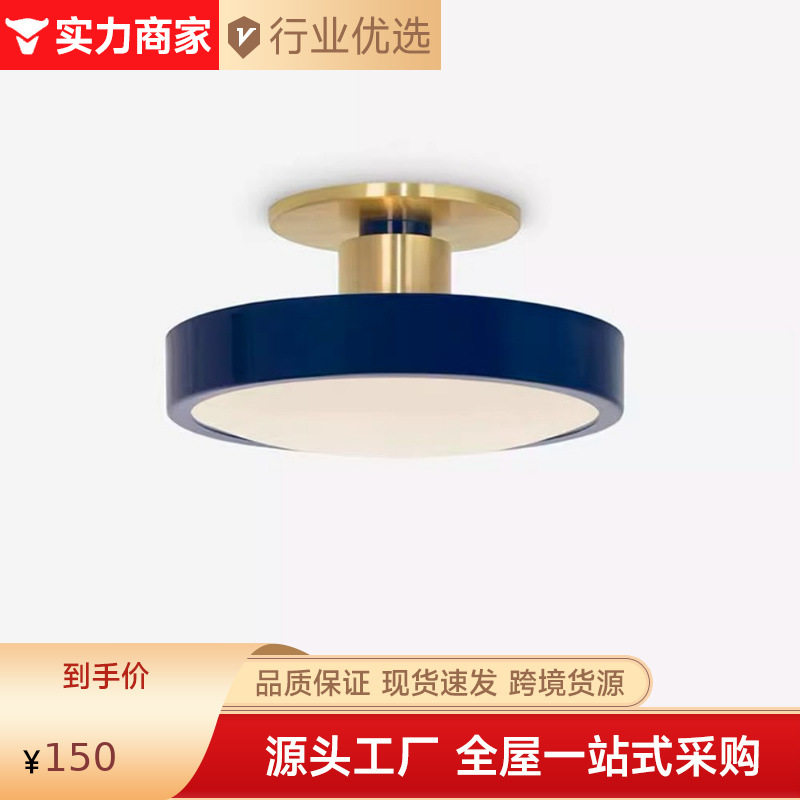 现代简约创意吸顶灯设计师客厅卧室玄关过道走廊餐厅蓝色吸顶灯具