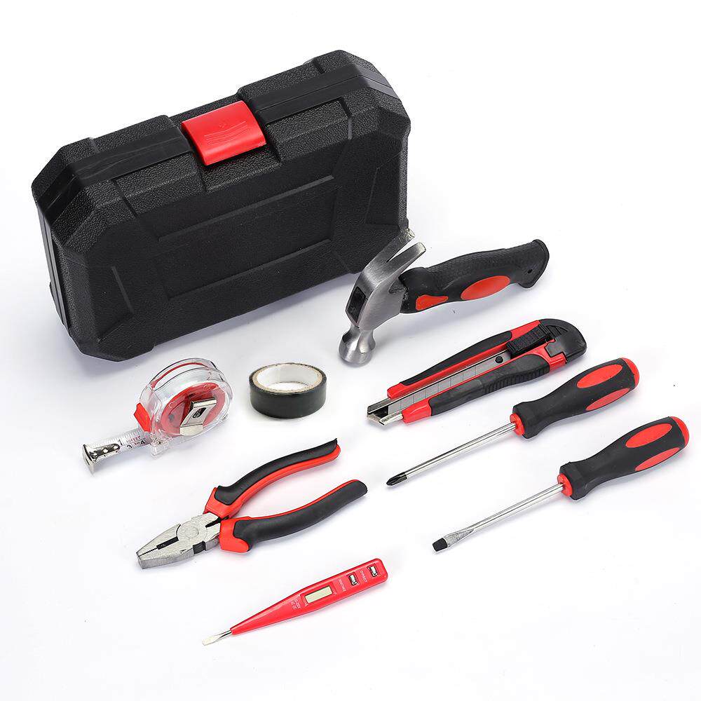 9件套家用工具套装 家用组合工具组套手动车载工具箱套装厂家X20
